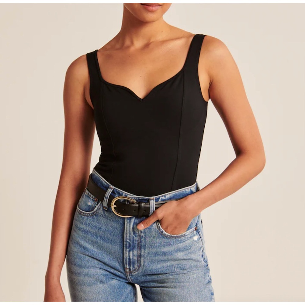 Abercrombie Black Sweetheart Bodysuit
